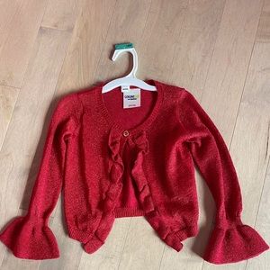 3T Adorable Red Cardigan